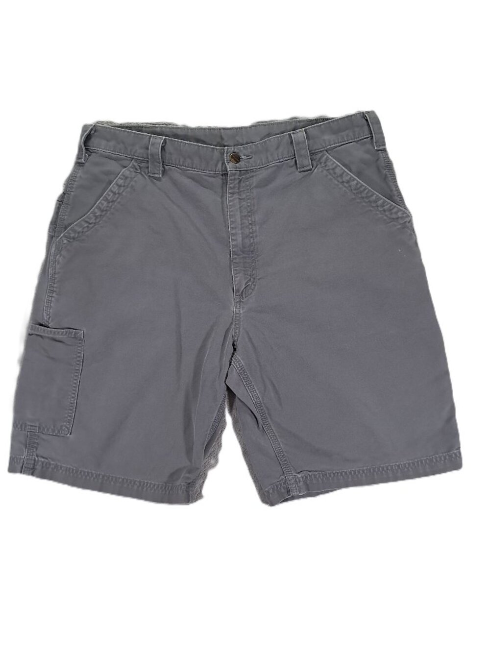 Carhartt Carpenter Short Men 38 B147 FAT Gray Canvas Utility Work 100% Cotton